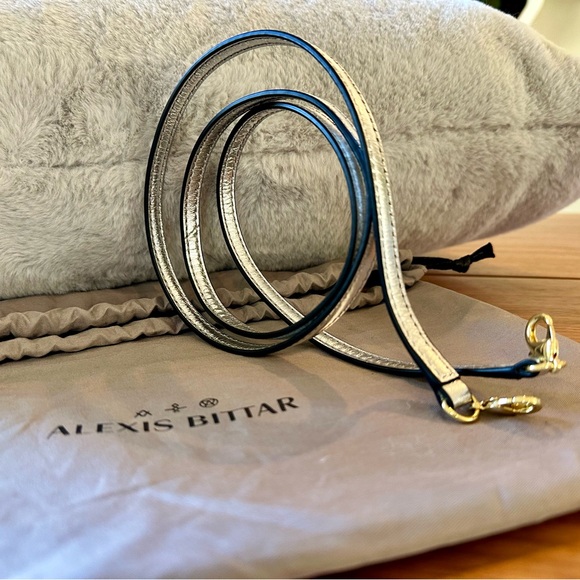Alexis Bittar Convertible Crossbody Handbag - Silver w/ Gold Hardware - Like New - Picture 13 of 13